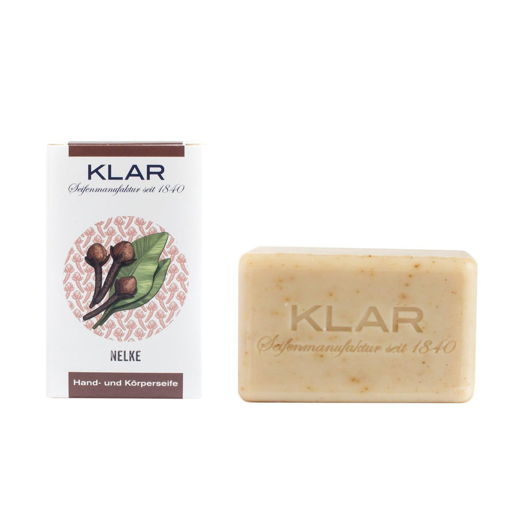 Klar's Classic Hand Size Soap, Palm Oil-Free Aftershave Balm Klar Seifen Clove 