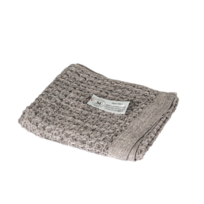 Kontex Cotton Lattice Towel, Grey Bath Towel Japanese Exclusives Hand Towel (36 x 85 cm) 