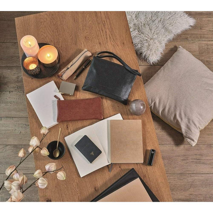 Clairefontaine Flying Spirit Journal, Cognac Leather Notebook Clairefontaine 