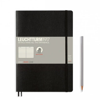 Leuchtturm1917 Composition Soft Cover Notebook, Black, Ruled Notebook Leuchtturm1917 