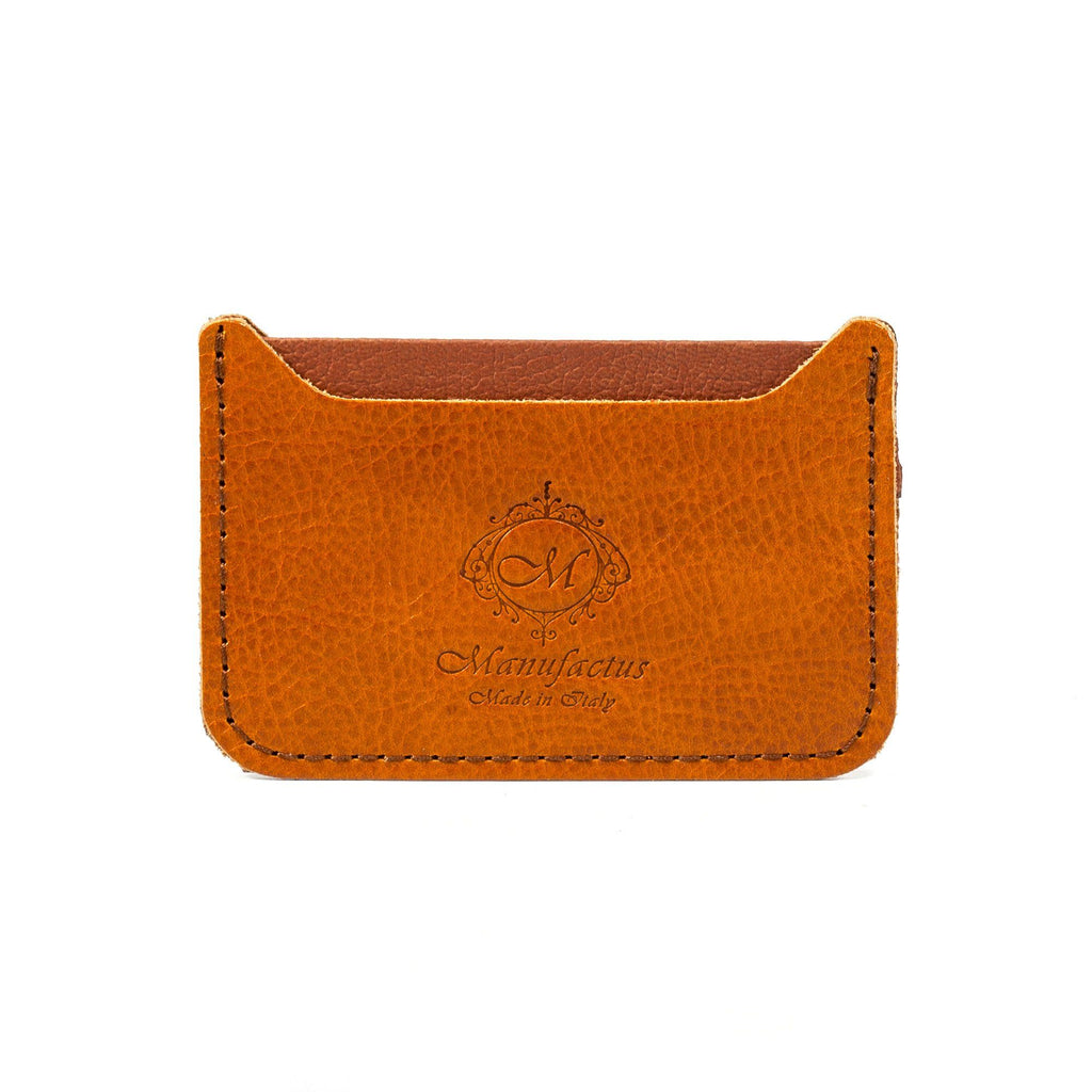 Manufactus Basic Leather Credit Card Holder Leather Wallet Manufactus by Luca Natalizia Whiskey 