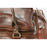 Manufactus Nerone Medium-Size Leather Duffle Bag, Tobacco Leather Bag Manufactus by Luca Natalizia 