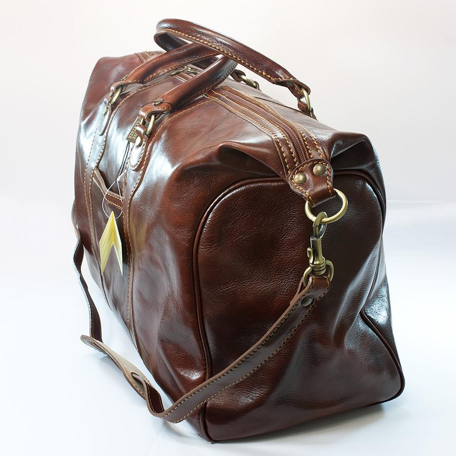 Manufactus Impero Large-Size Leather Travel Bag, Tobacco Leather Bag Manufactus by Luca Natalizia 