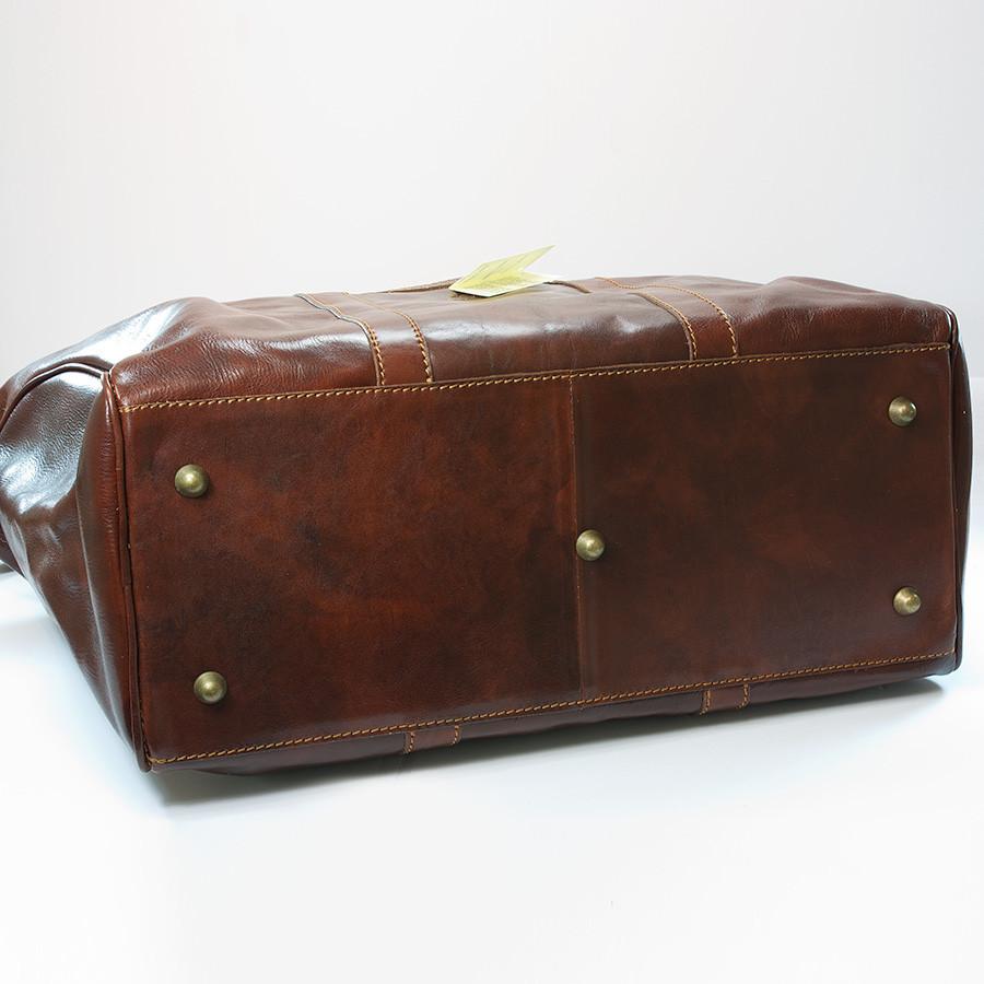 Manufactus Impero Large-Size Leather Travel Bag, Tobacco Leather Bag Manufactus by Luca Natalizia 