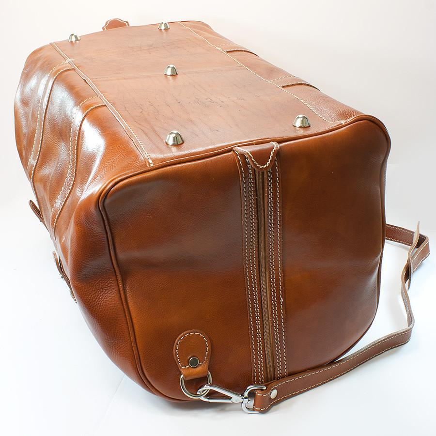 Manufactus Augusto Large-Size Leather Travel Bag, Honey Leather Bag Manufactus by Luca Natalizia 