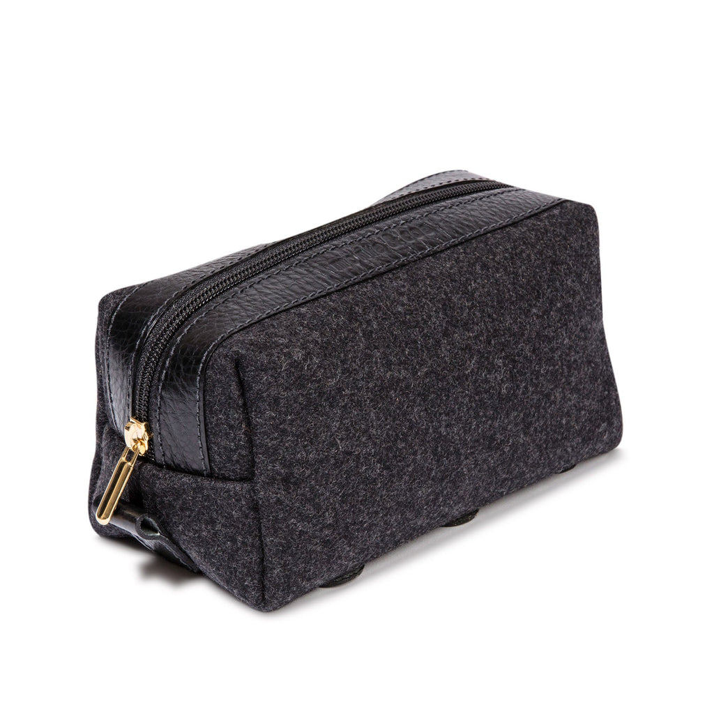 monte & coe Wool Travel Kit Toiletry Bag monte & coe Black/Black 