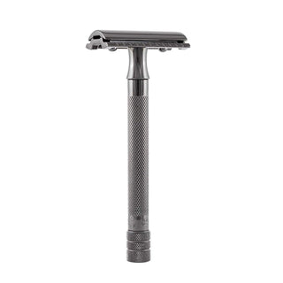 Merkur 23C Extra Long Handle, Black PVD Coated Double Edge Safety Razor Merkur 