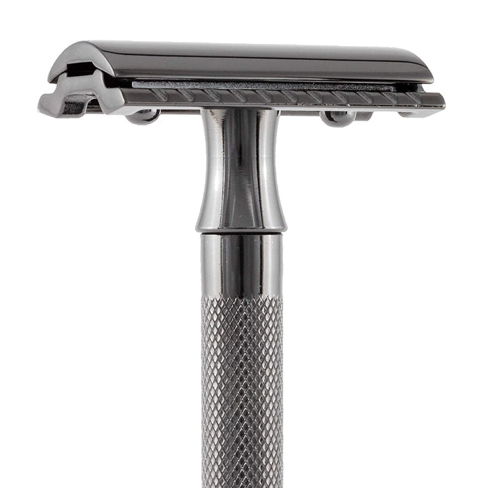 Merkur 23C Extra Long Handle, Black PVD Coated Double Edge Safety Razor Merkur 