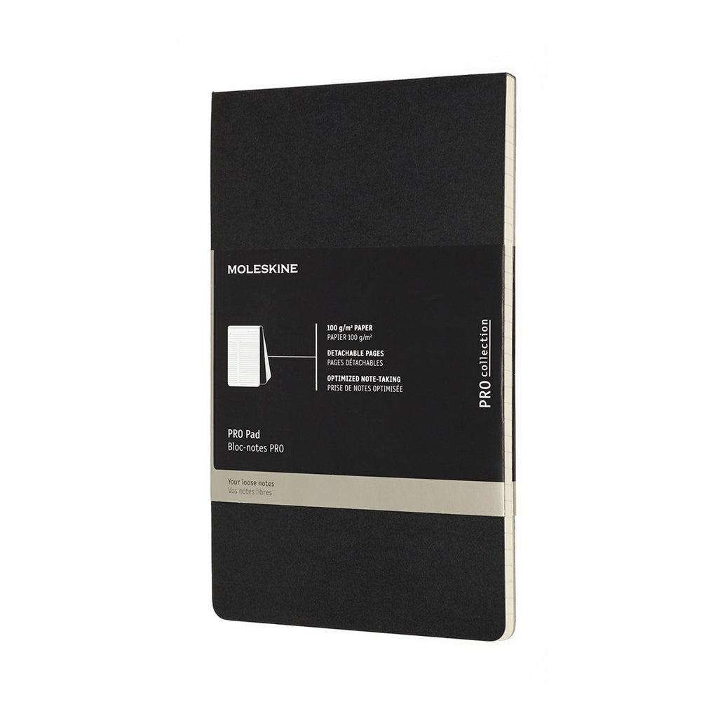 Moleskine 8.5 x 11 Soft Cover Professional Pad in Black, Lined Notepad Moleskine 