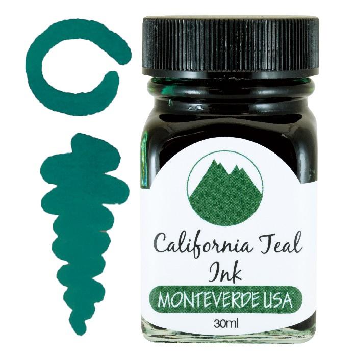 Monteverde Fountain Pen Ink Bottles Ink Refill Monteverde California Teal 