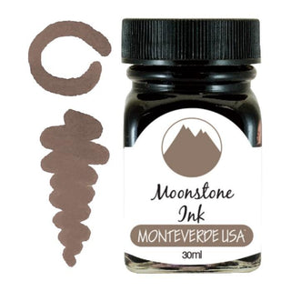 Monteverde Fountain Pen Ink Bottles, Gemstone Collection Ink Refill Monteverde Moonstone 