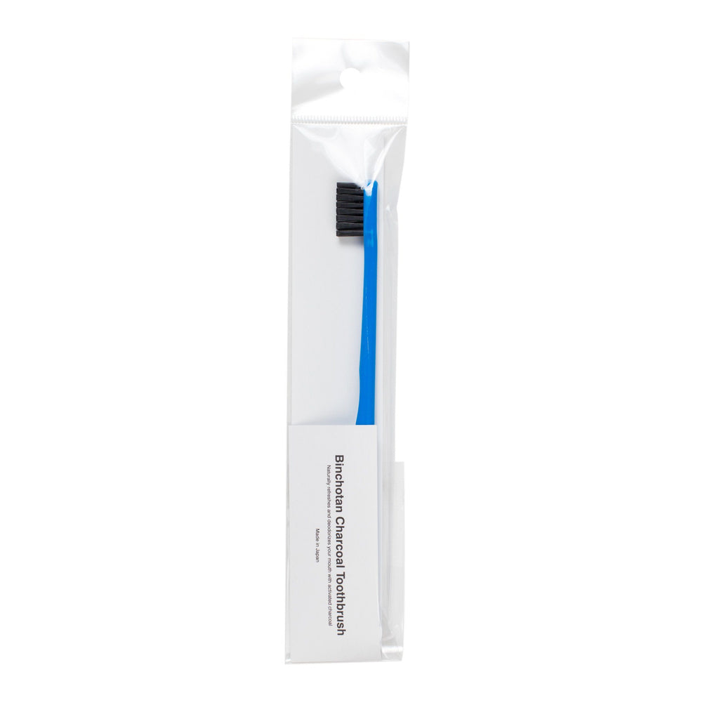 Japanese Binchotan Charcoal Toothbrush Toothbrush Binchotan Charcoal Blue 