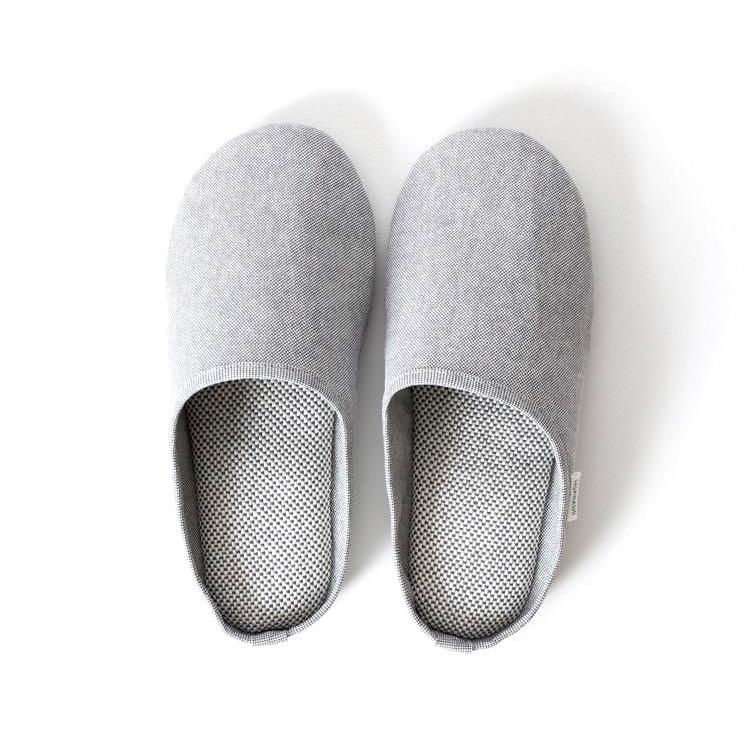 Sasawashi Room Shoes, Grey Spa Slippers Japanese Exclusives 