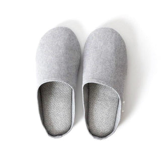 Sasawashi Room Shoes, Grey Spa Slippers Japanese Exclusives 