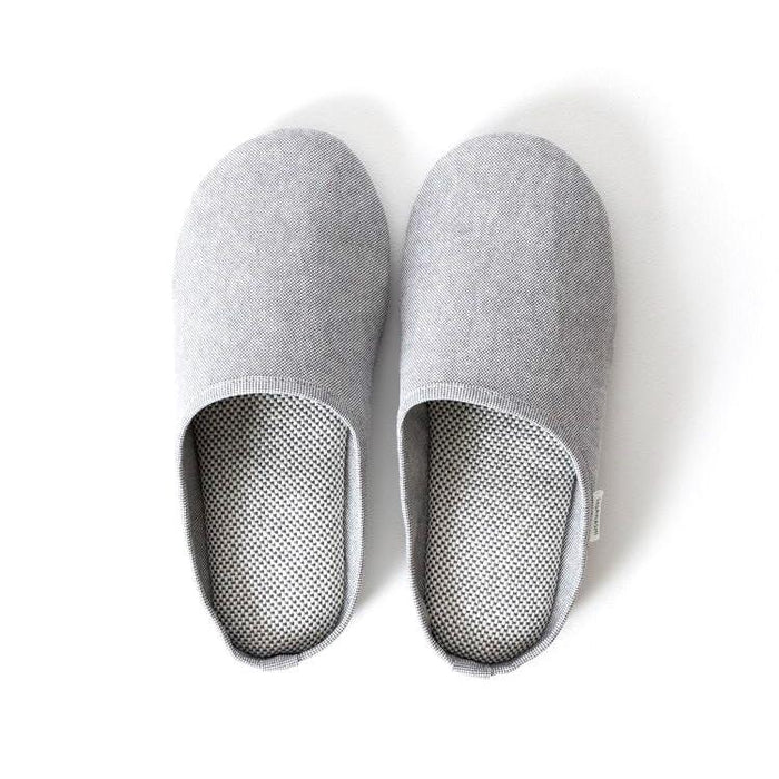 Sasawashi Room Shoes, Grey Spa Slippers Japanese Exclusives 