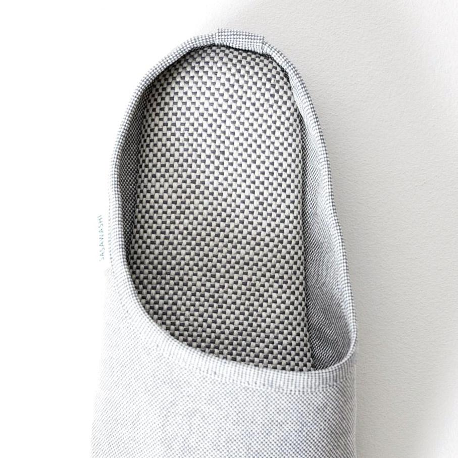 Sasawashi Room Shoes, Grey Spa Slippers Japanese Exclusives 