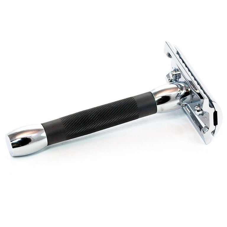 Merkur 30C Classic Double-Edge Safety Razor, Black Resin Handle – Fendrihan