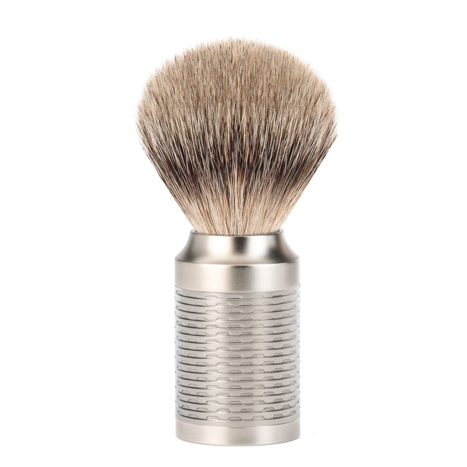 Muhle ROCCA Silvertip Badger Shaving Brush, Stainless Steel – Fendrihan