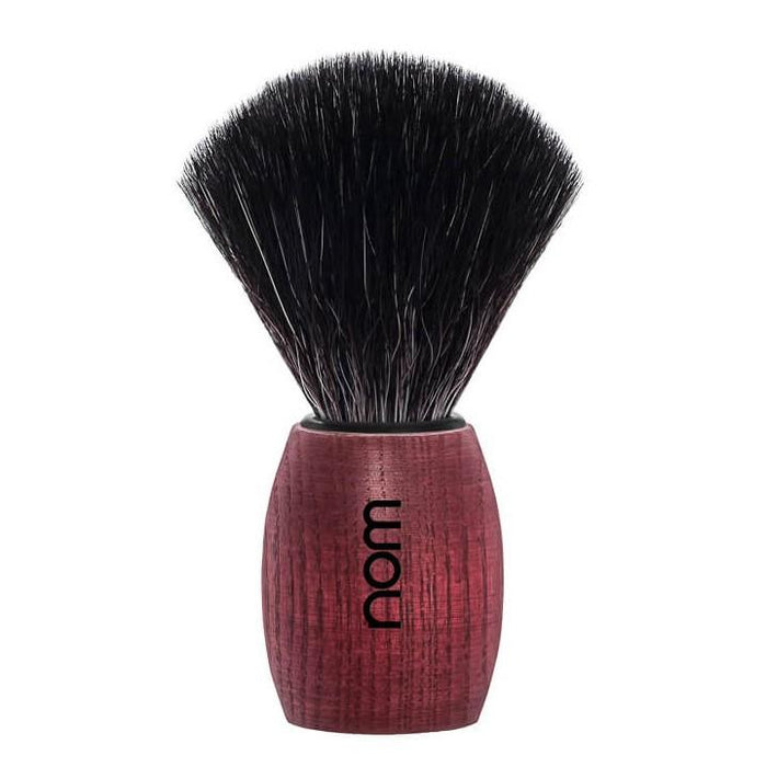 nom OLE Black Fibre Shaving Brush, Blushed Ash Synthetic Bristles Shaving Brush Muhle 