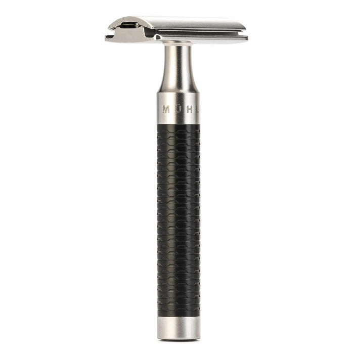 Muhle R96 ROCCA Closed Comb Stainless Steel Safety Razor, Black Handle Double Edge Safety Razor Muhle 