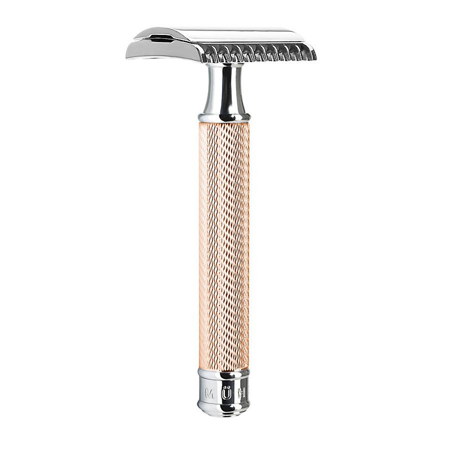 Muhle R41 Tooth Comb Double-Edge Safety Razor, Rose Gold Handle Double Edge Safety Razor Muhle 