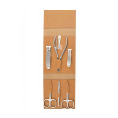 Niegeloh Solingen Havanna XL 7-Piece TopInox Manicure Set, Caramel Leather Case Manicure Set Niegeloh Solingen 