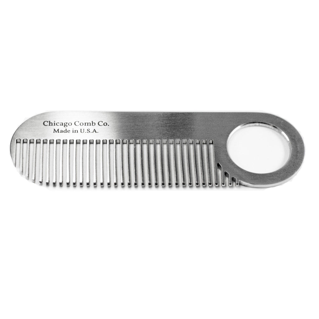 Chicago Comb Co. Model No. 2 Stainless Steel Beard and Mustache Comb Comb Chicago Comb Co Classic 
