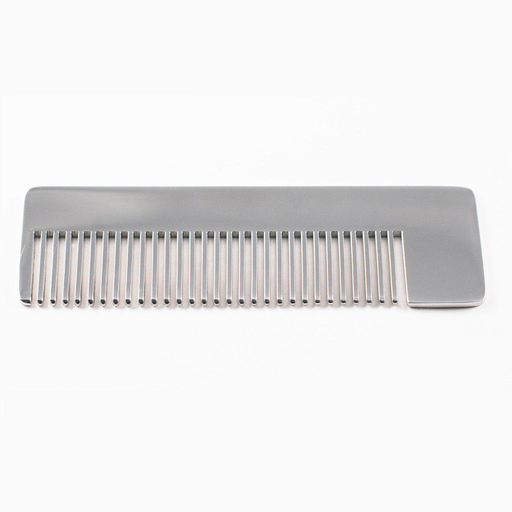Chicago Comb Co. Model No. 4 Stainless Steel Medium-Fine Tooth Comb Comb Chicago Comb Co Mirror 