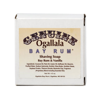 Ogallala Bay Rum and Vanilla Shaving Soap Shaving Soap Ogallala Bay Rum 