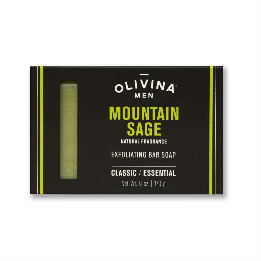 Olivina Men Exfoliating Bar Soap Body Soap Olivina Men Mountain Sage 