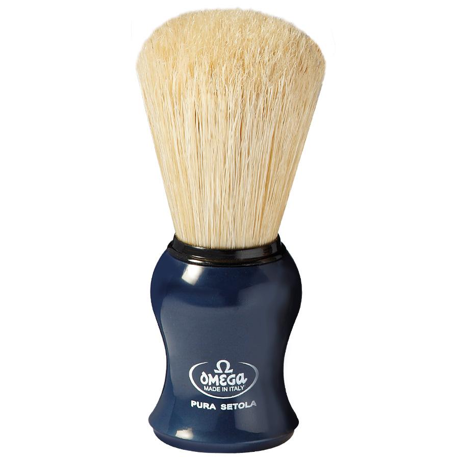 Omega 10065 Pure Boar Bristle Shaving Brush Boar Bristles Shaving Brush Omega Blue 