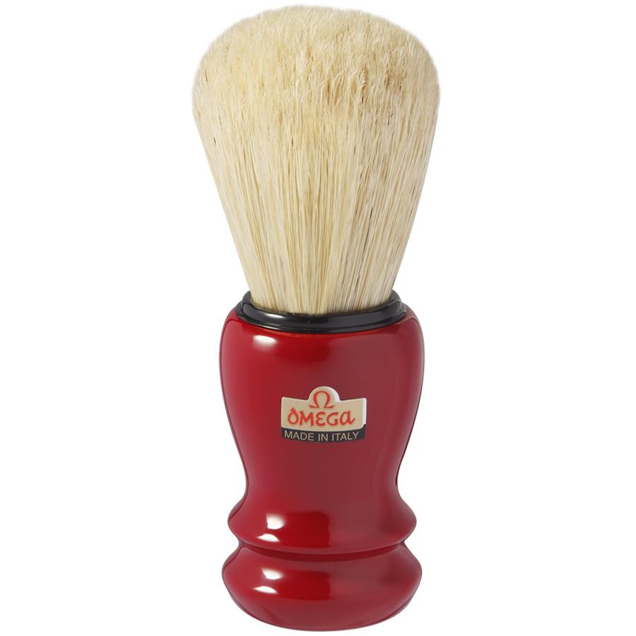 Omega 10108 Boar Bristle Shaving Brush Boar Bristles Shaving Brush Omega Red 