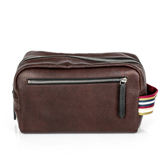 Pittards Dopp Kit, Attacama Leather Grooming Travel Case Pittards Tobago Brown 