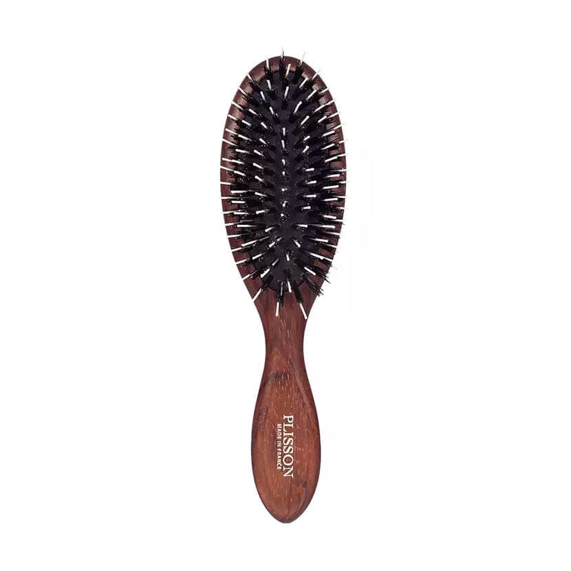 Plisson Hair Brush, Boar Bristles and Nylon Pins, Small Hair Brush Plisson - Joris 