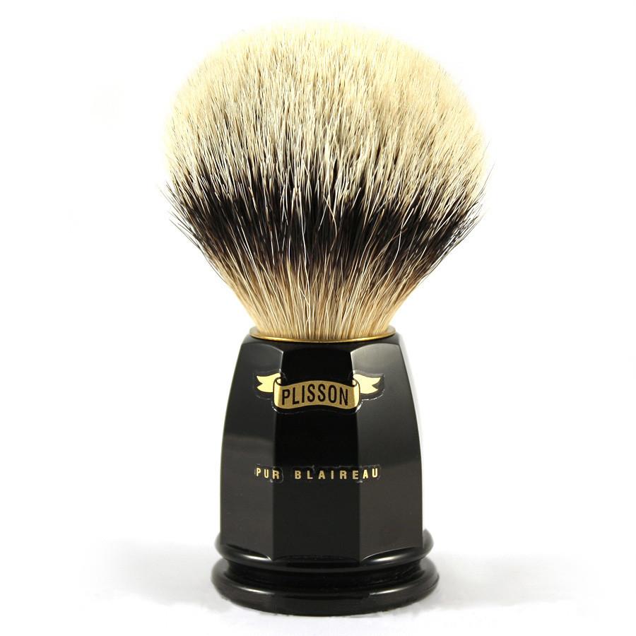 Plisson European White Badger Shaving Brush, Size 12 Badger Bristles Shaving Brush Plisson - Joris 