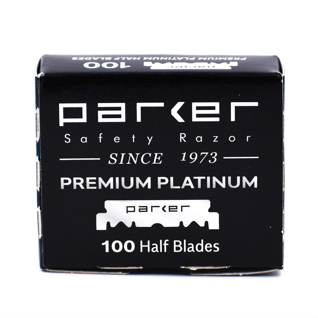 100 Parker Premium Platinum Half Blades Razor Blades Parker Razors 