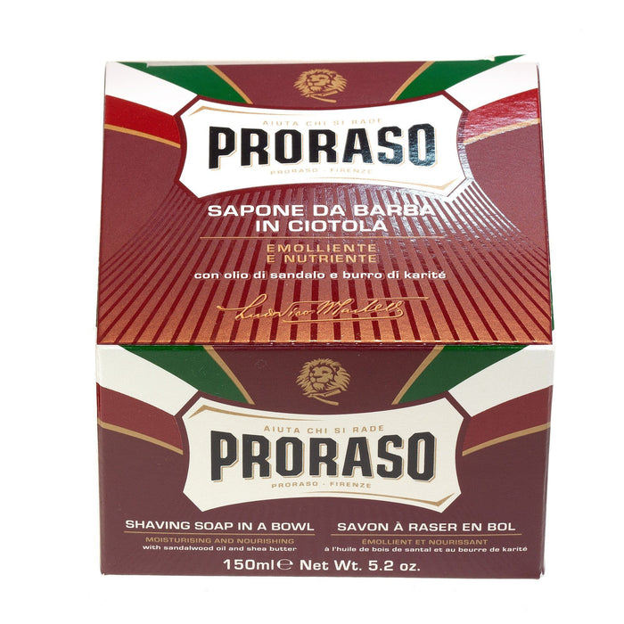 Proraso Red Shaving Soap for Coarse Beard with Sandalwood and Shea Butter Shaving Soap Proraso 