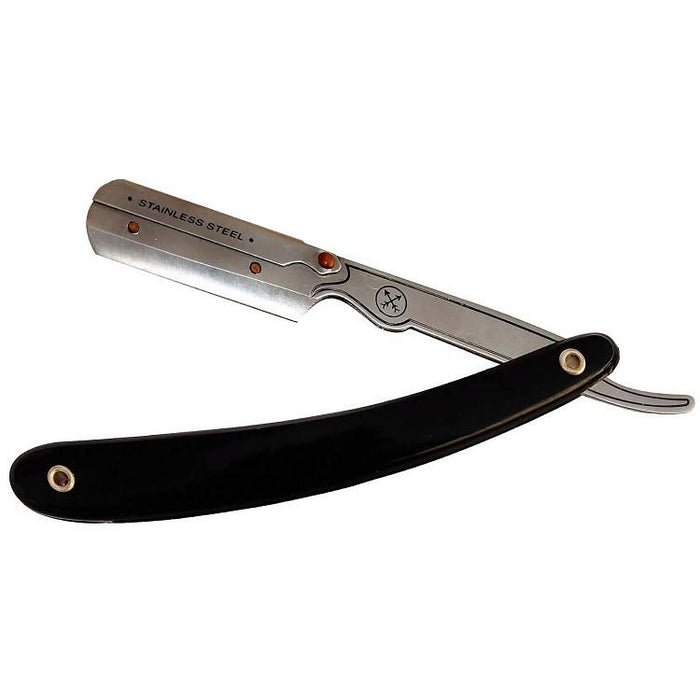 Parker Shavette Barber Straight Razor with Black or White Scales Straight Razor Parker Razors Ebony 