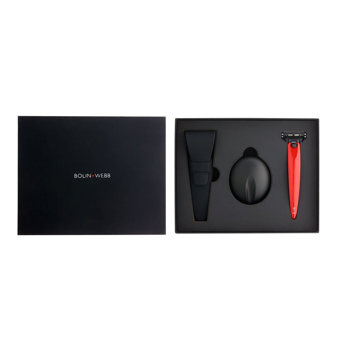 Bolin Webb The Complete R1-S Gift Set, Monza Red Shaving Set Bolin Webb 
