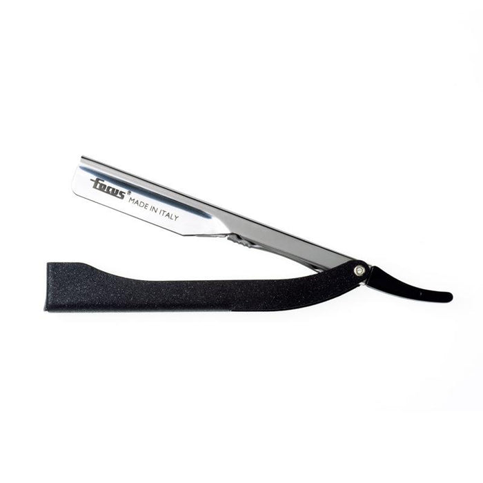 Focus R21 Stainless Steel Shavette Straight Razor, Made in Italy Shavette Focus Stone Coating 