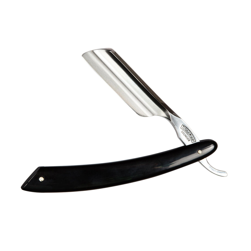 Wacker Chevalier Straight Razor 6/8", Black Horn Handle Straight Razor Wacker 