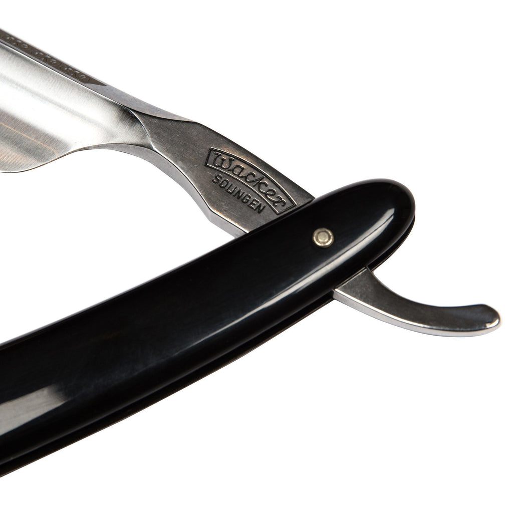 Wacker Chevalier Straight Razor 6/8", Black Horn Handle Straight Razor Wacker 