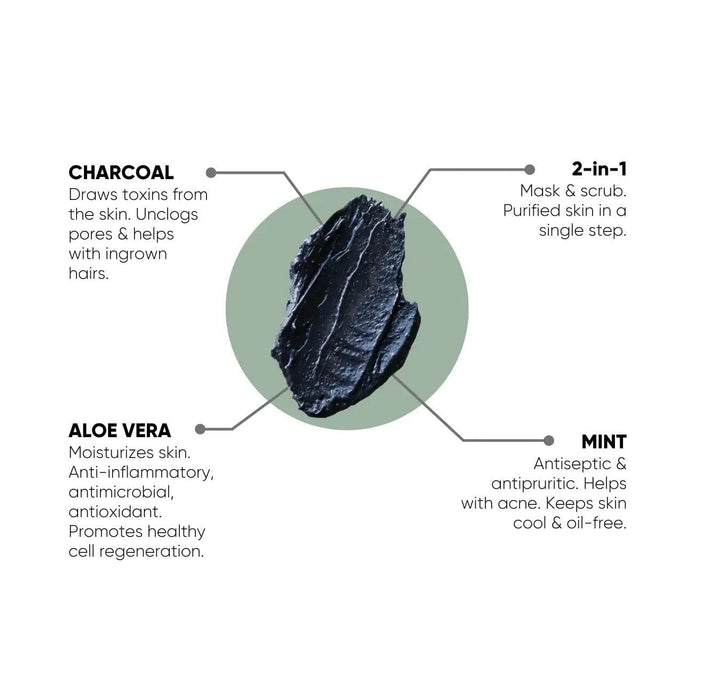 Rebels Refinery Detoxifying 2-in-1 Mask & Scrub Face Cleansers Masks and Scrubs Rebels Refinery 