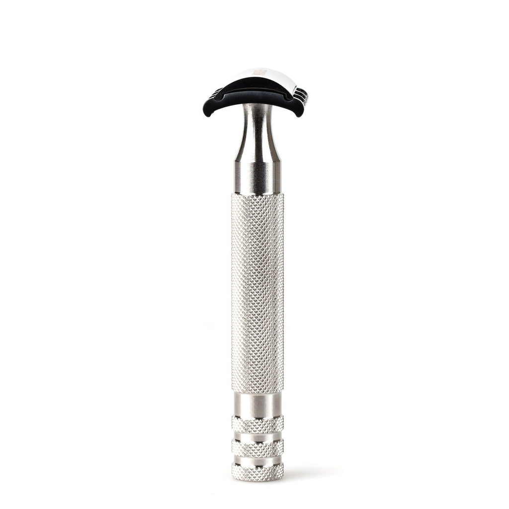 Fendrihan Stainless Steel Safety Razor with Black PVD Coated Head, Glossy Double Edge Safety Razor Head Fendrihan 