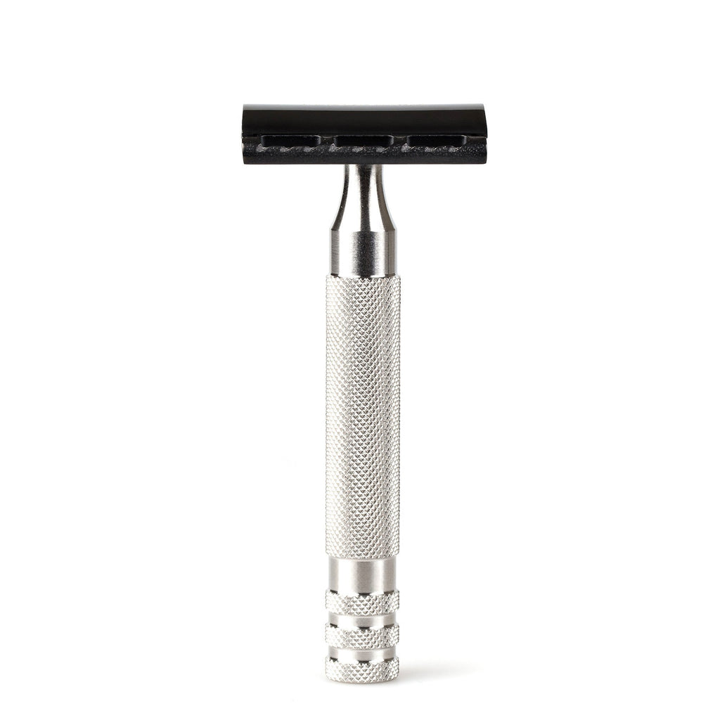 Fendrihan Stainless Steel Safety Razor with Black PVD Coated Head, Glossy Double Edge Safety Razor Head Fendrihan 