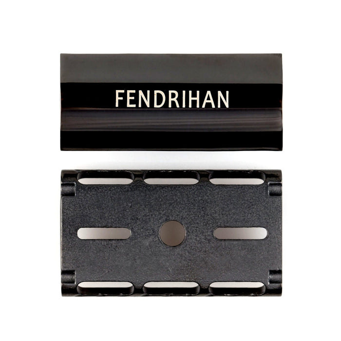 Fendrihan Stainless Steel Safety Razor with Black PVD Coated Head, Glossy Double Edge Safety Razor Head Fendrihan 