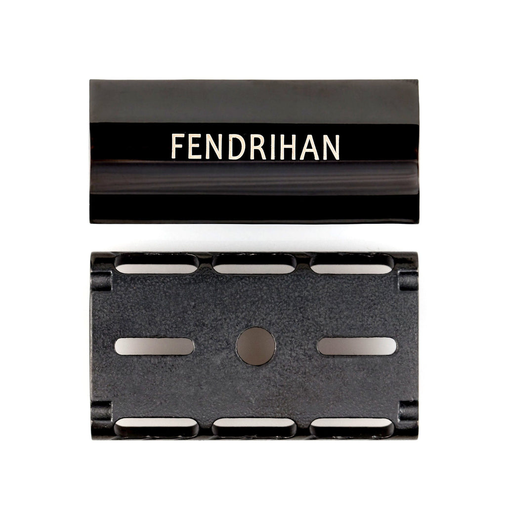 Fendrihan Stainless Steel Safety Razor with Black PVD Coated Head, Glossy Double Edge Safety Razor Head Fendrihan 