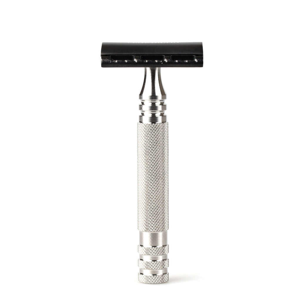 Fendrihan Stainless Steel Safety Razor with Black Matte PVD Coated Hea