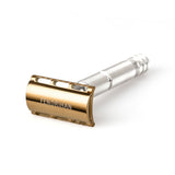 Fendrihan Stainless Steel Safety Razor with Gold PVD Coated Head, Limited Edition Double Edge Safety Razor Head Fendrihan 