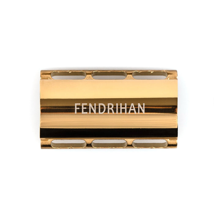 Fendrihan Stainless Steel Safety Razor with Gold PVD Coated Head, Limited Edition Double Edge Safety Razor Head Fendrihan 
